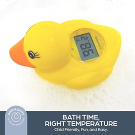 Dreambaby Termómetro de pato, digital, ideal para el baño y habitación del bebé, termómetro y juguete 2en1, seguro y preciso