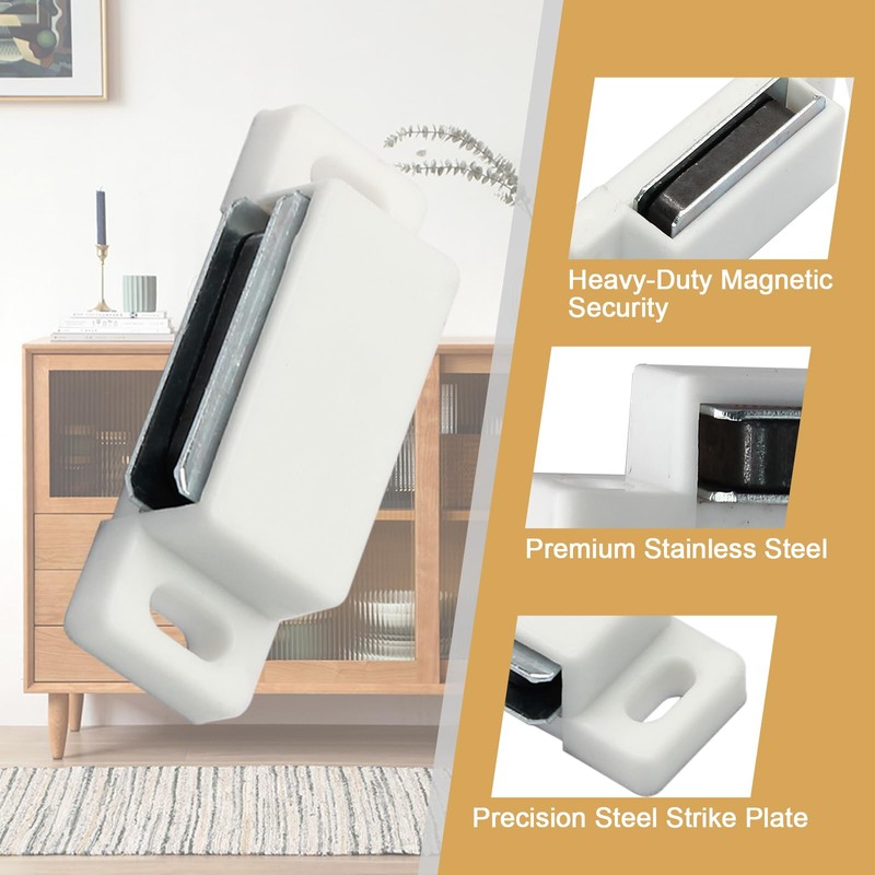 Jersvimc 24Pcs Cabinet Door Magnets Catch Magnetic Door Catch, Magnetic