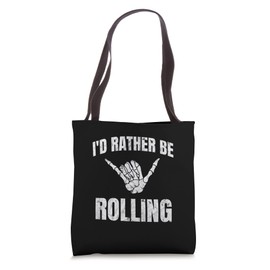 Vintage BJJ I'd Rather Be Rolling Grappling Jiu Jitsu Tote Bag