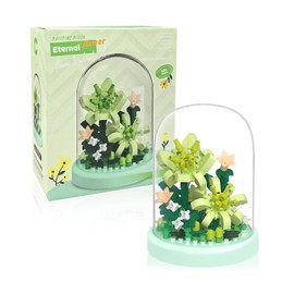 BOROLA Mini Building Block Secret Flower Series Flower Potted Plants Set, Colorful Cute Small Toy with dust Cover, Creative Block Collection Home Office Decor Desktop Trinkets(Asian Lily Blocks)