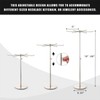 bjewego Rotating Keychain Display Stand - Height-adjustable Brushed Silver Metal