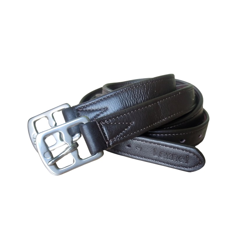 LEXNEL Non-Stretch Soft Stirrup Leather with Stainless Steel Hardware 1