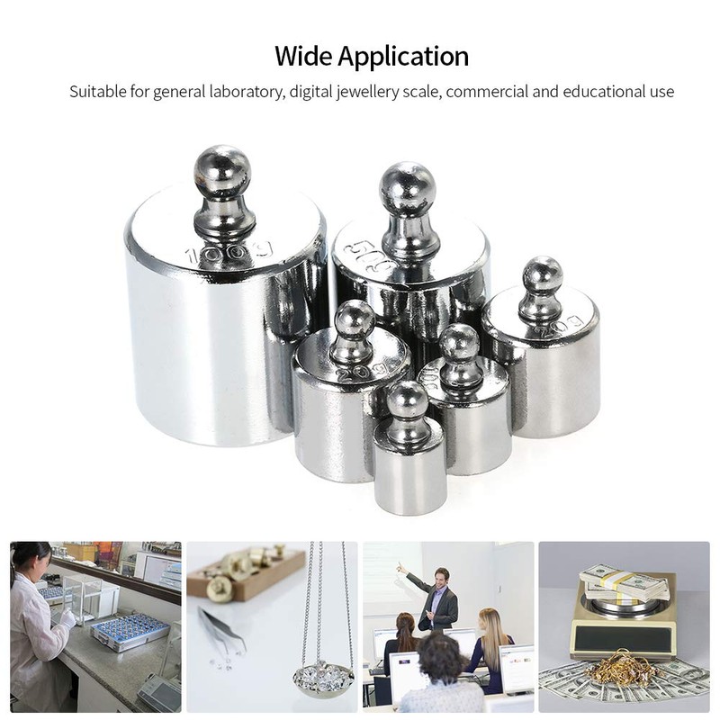 6pcs Weight 5g 10g 2x20g 50g 100g Grams Precision Calibration