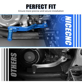 NICECNC Folding Gear Lever Compatible with Yamaha Raptor 700 YFM700 2013 2015 2016 2017 2018 2019 2020-2024, Raptor 700R YFM700R SE 2017 2018 2019 2020-2024 Blue