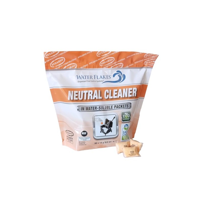 Water Flakes Stearns Neutral Cleaner in Premeasured Packets (1 resealable