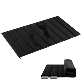 Heagoale - Alfombrilla de baño de piedra de secado ultra rápido, antideslizante, plegable, para baño, encimera de cocina, mascota, color negro