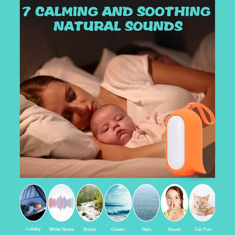 Baby Soother Sound Light Machine Voice Control Eye Caring Warm