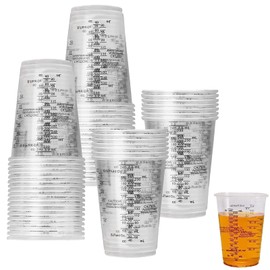 Pack of 50 Epoxy Resin Mixing Cups, 240 ml Paint Mixing Cups, Measuring Cup with Scale, Paint Mixing Cup, Plastic Measuring Cup, Small, Measuring Cup, for Liquids, Mixing Resin, Paint, Pigment,