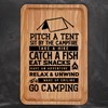 Funny Campers Wooden Chopping Board Pitch A Tent Quirky Novelty