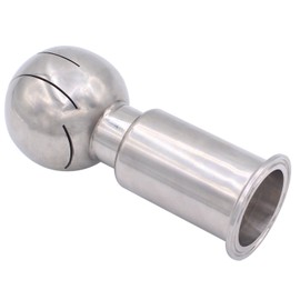 DERNORD Rotary Spray Ball Clamp Type CIP Tank Cleaning Ball 360° Spray Pattern, Stainless Steel 304 (2" Tri Clamp Connection)