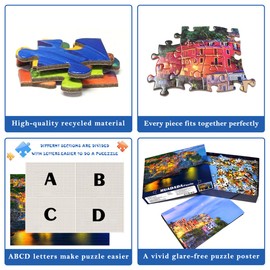 Jigsaw Puzzles 1000 Pieces for Adults jigsaw puzzles for adults 1000 Piece Puzzle Educational Games Home Decoration Puzzle Cinque Terre at Night