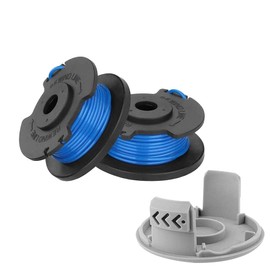 Mumaxun Strimmer RAC124 1.6mm Spool Line Compatible with Ryobi ONE+ 18v 24v 40v 0LT1825 0LT1825M 0LT1830H 0LT1831 0LT1831H 0LT18315 0LT1832 RLT2925 Trimmer (2spool + 1cap)