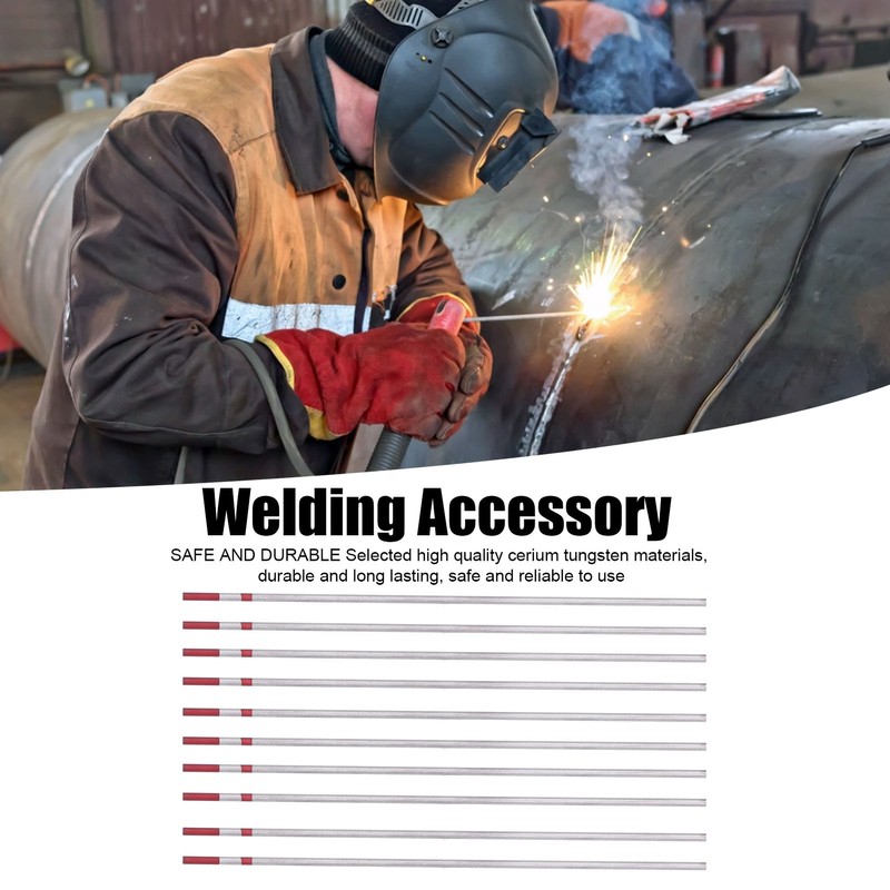 10PCS Cerium Tungsten Electrodes Kit 150mm Argon Arc Welding Tip