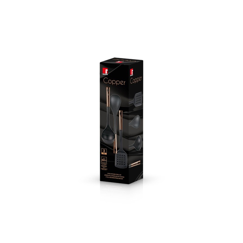 Bergner Copper Set di 3 Utensili da cucina: Spatola scanalata,