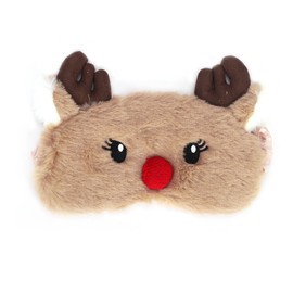 Eye Mask Sleeping Eye Mask Soft Breathable Blindfold Plush with Elastic Band Eye Patch Cute Cartoon Sleeping Mask 3D Fluffy Comfortable Night Mask for Adults Children