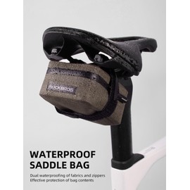 ROCKBROS Bike Saddle Bag, Waterproof Bicycle Seat Bag, 48g Ultra Bike Bag Under Seat, Small Bike Storage Bag, Easy Attachment