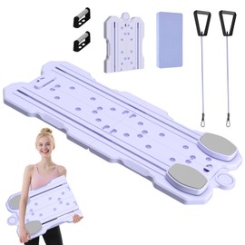 Pilates Board, Foldable Portable Pilates Exercise Board, Multi-Purpose Pilates Exerciser Set, Multi-Purpose Abdominal Board with Auto Rebound and Calculator, Pilates Equipment for Core Workouts