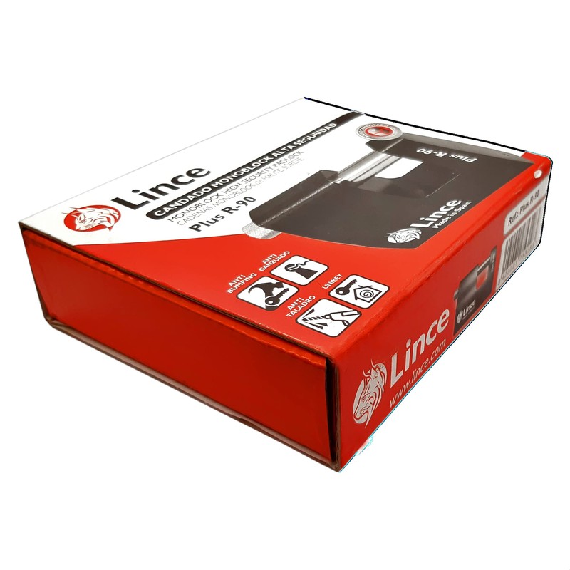 Lince 9PLUSR90 High Security 90mm Key Padlock PLUSR90 monoblock. Lock,