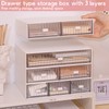 Stackable Desk Organizer with 6 Drawers, VASZOLA 3 Tier Plastic