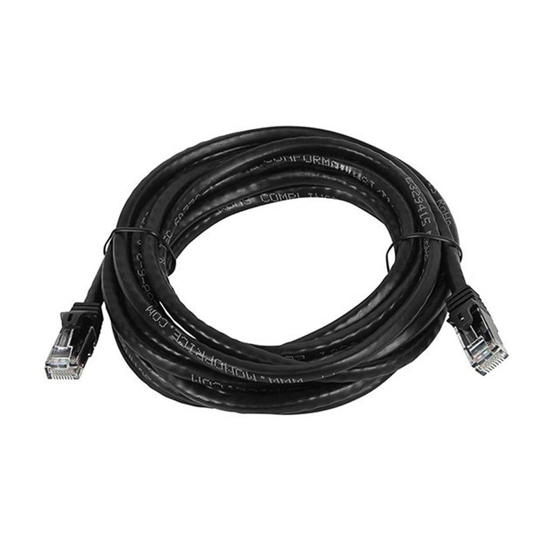 Monoprice Cat6 14ft Black Patch Cable UTP 24AWG 550MHz Pure