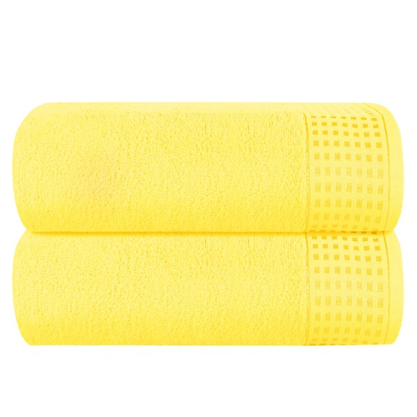 GLAMBURG 100% Cotton Oversized 2 Pack Bath Sheets 35x70, Ultra