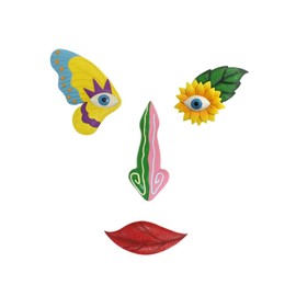 Tree Faces Decor Outdoor Cute Colorful Butterfly Funny Resin Tree Decorations for Garden Yard