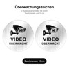 Schild Videoüberwachung Privatgrundstück,10×10cm Videoüberwachung Schild Aluminium Selbstklebend Kamera Überwachung Warnschild