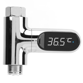 Shower Thermometer Aluminum LED Digital Shower Thermometer for Home Bathroom Kitchen