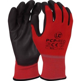 UCi PCP-RED 13 Gauge Lightweight Polyurethane Coated Dexterity Grip Gloves (6 / XS)