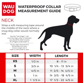 WAUDOG Leather Dog Collar with NASA Design - Dog Collars for Medium Dogs, Small & Large Dogs - Heavy Duty Dog Collars with Durable Metal Buckle and QR Dog Tag