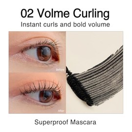 CLIO Kill Lash Superproof Mascara, Waterproof Volumizing Black Mascara for Natural Curling, Smudge & Flake-Proof, Buliable Voulme for Bold & Defined C