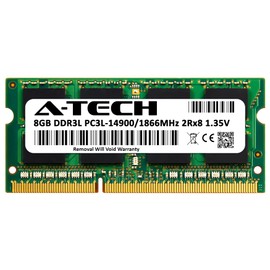 A-Tech 8GB RAM Replacement for Crucial CT2K102464BF186D | DDR3/DDR3L 1866MHz PC3L-14900 2Rx8 1.35V SODIMM 204-Pin Memory Module