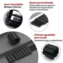 2 PCS Polainas Para Tobillos y Muñecas, Muñecas de Silicona Antideslizantes Ajustables, Para Running Fitness Yoga Pilates, Entrenamiento De Fuerza De Tobillo, Muñeca, Brazo Y Pierna (1LB(2X0.5LB))