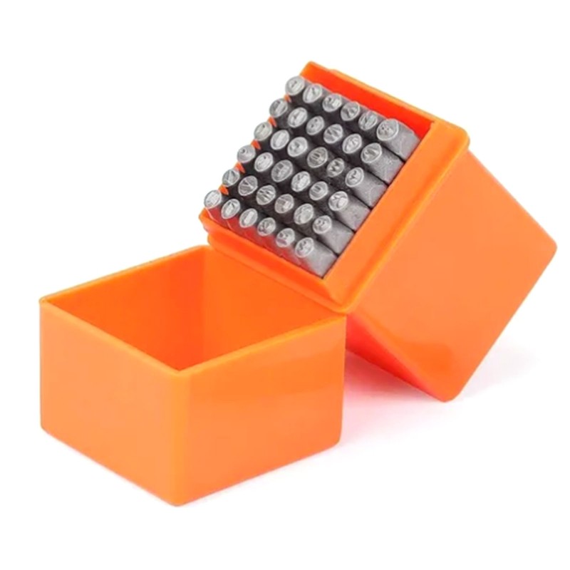 37 Pcs Steel Stamp Set 26 Letters 9 Numbers Carbon