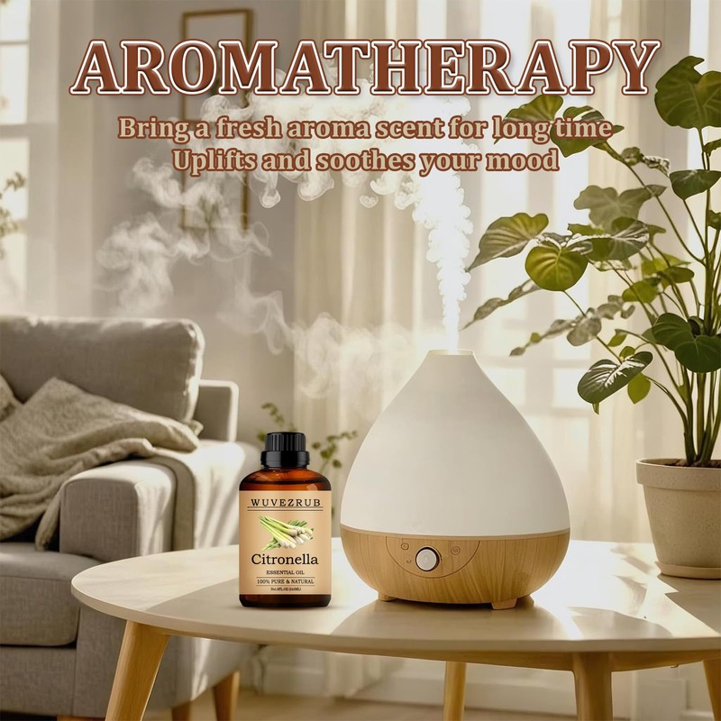 Wuvezrub Citronella Essential Oil 240ML - 100% Pure and Natural