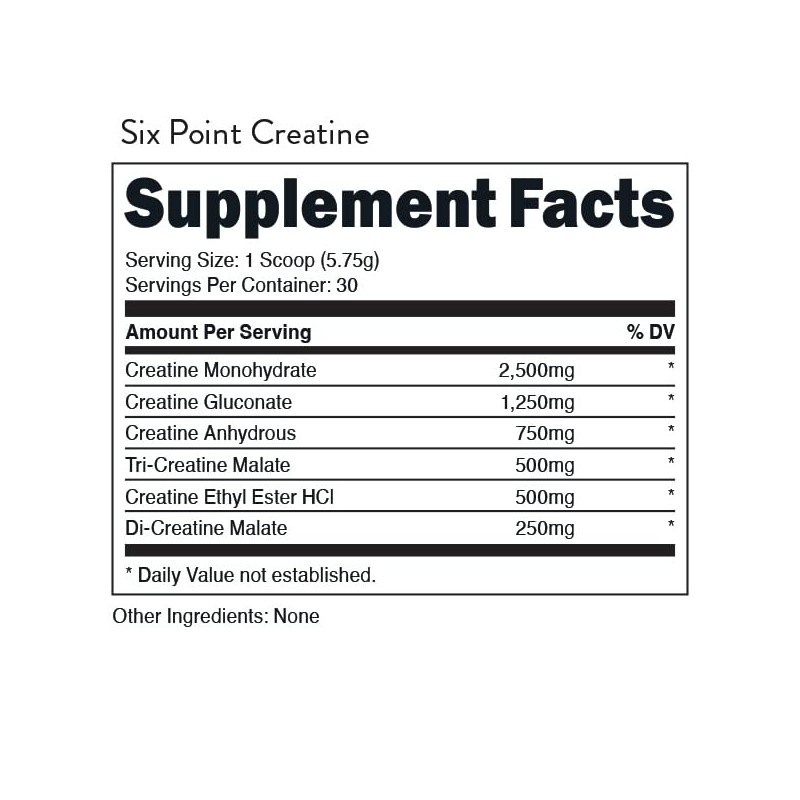Bucked Up Six Point Creatine™ Six Types of Creatine -