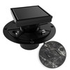 4 Inch Square Shower Drain Black Floor Drain with Flange