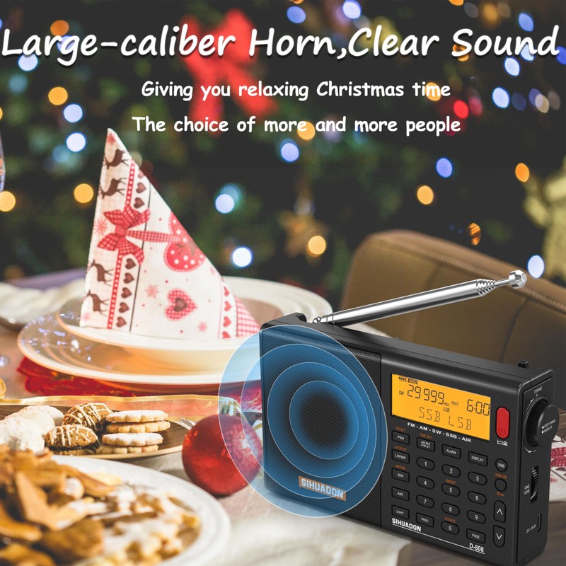 XHDATA D-808 Portable Digital Radio FM SW MW LW SSB