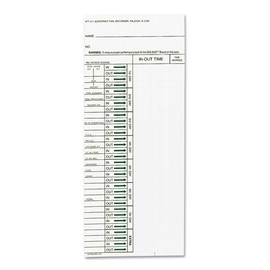 Acroprint - Time Card for Model ATT310 Electronic Totalizing Time Recorder, Weekly, 200/Pack 09-6103-080 (DMi PK