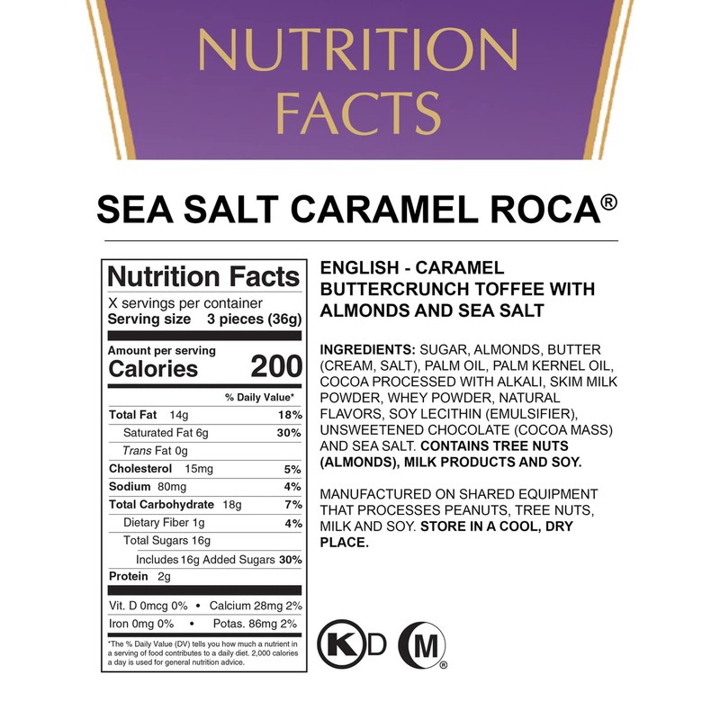 Almond Roca Pack of 2 Sea Salt Caramel Roca Canisters
