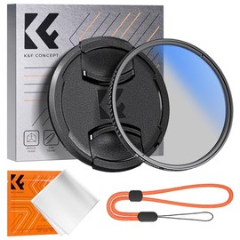 K&F CONCEPT 72mm Circular Polarizer Filter with Lens Cap Cleaning Cloth Optical Glass Ultra Slim 18 Multi-Layer Coatings Polarizing Filter for Camera Lens (K-Series)