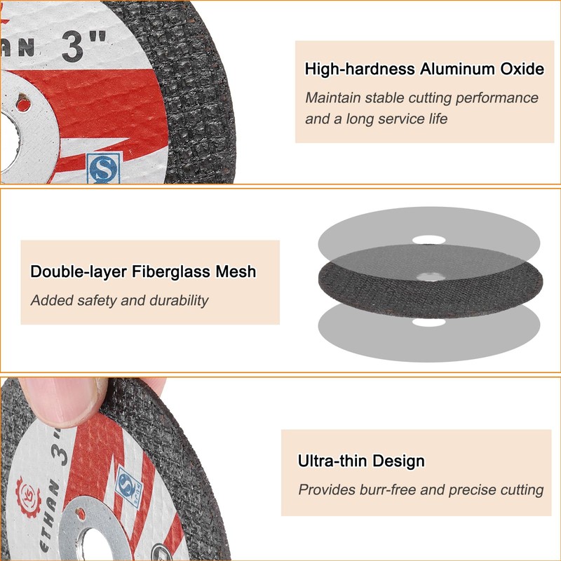 sourcing map 10pcs Cut Off Wheels 3" x 1/20" x