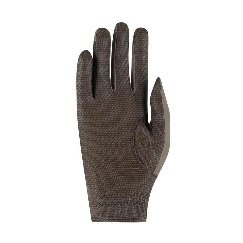 Roeckl Sports equestrian gloves MUENSTER, summer riding glove, dark taupe