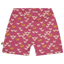 loud + proud Unisex Children's Print, Organic Cotton, GOTS Certified Shorts, red