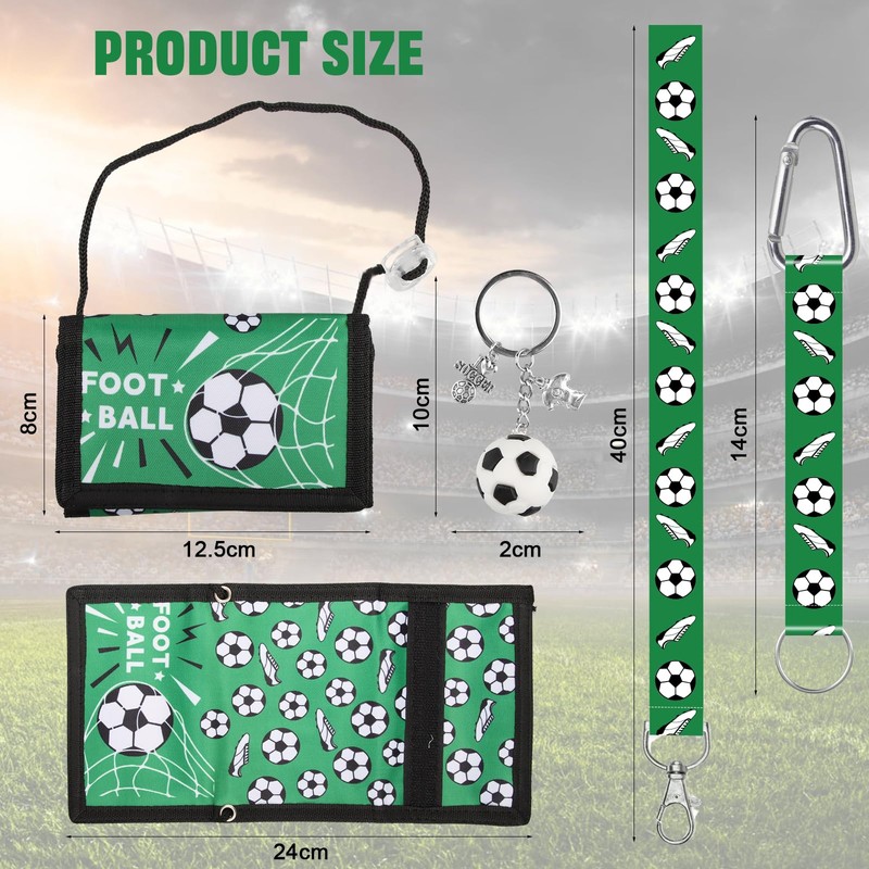 Fußball Brustbeutel für Kinder, Dreifach faltbar, Münzhalter mit Reißverschluss, Fußball