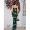 KUTUMAI Women's Summer Floral Bodycon Maxi Dress Spaghetti Strap Sleeveless