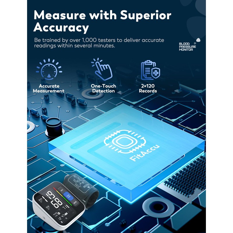 Blood Pressure Monitors for Home Use Upper Arm, Accurate Cuff