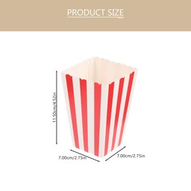 LIFKOME 24Pcs Popcorn Boxes Movie Night Supplies Striped Paper Packs Popcorn Containers Boxes Classical Nolvelty Popcorn Buckets for Movie Night Party Favors