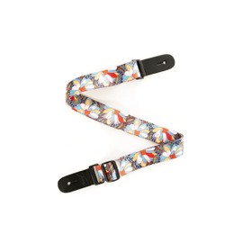 Fame Ukulele Strap Flower Spring Adjustable Nylon Guitar Strap, 88-150cm Length, 4cm Width, Faux Leather Ends with Logo, Includes Strap Pin, Felt Pad and Mounting Screw