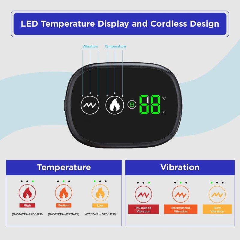 CHILLORA Heated Shoulder Wrap - Cordless Heating Pad Massager With